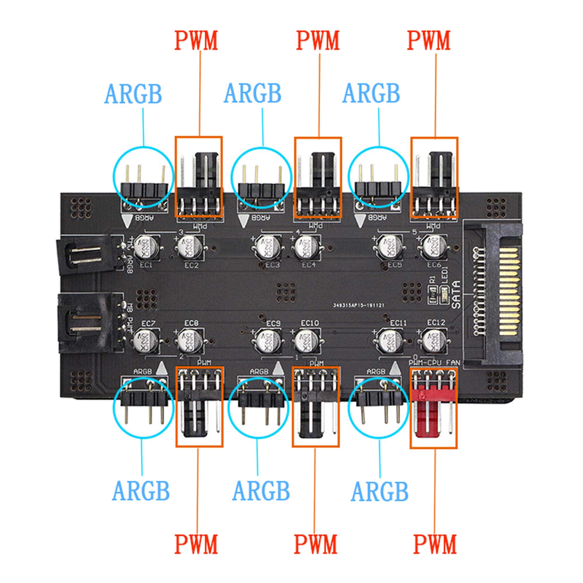 プリンさん専用　マザーボード Amazon.co.jp: 12V 4ピン PWM & 5V 3ピン ARGB SATA 15ピン